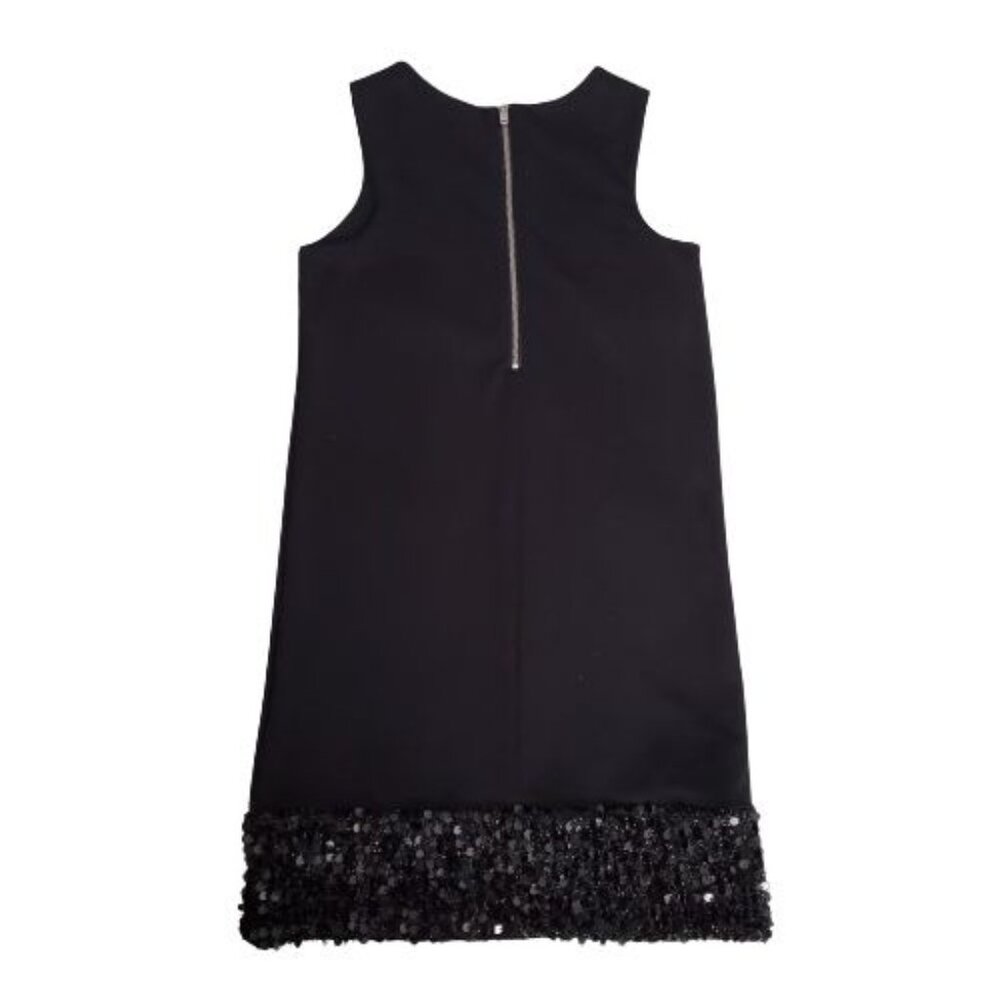 Land's End Kids Girls Black Sleeveless Sequin T-Shirt Jumper Dress Size 6X-7 - Picture 5 of 13